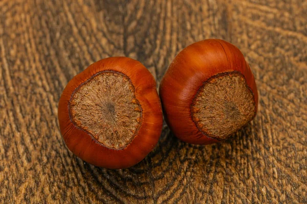 Due Maturi Gustosi Integrali Nocciola Nocciola — Foto Stock