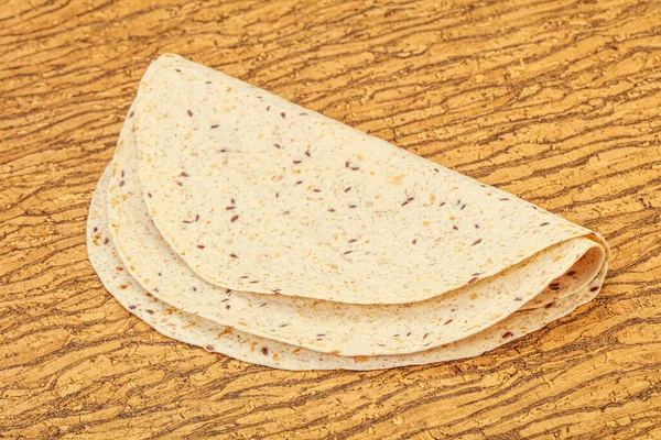 Мексиканская Кухня Тортилья Толстый Хлеб Хлопьями — стоковое фото