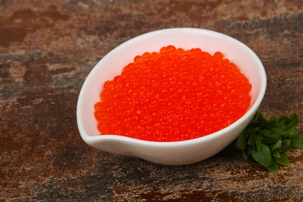 Caviar Vermelho Luxo Tigela — Fotografia de Stock