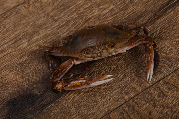 Crabe Cru Naturel Prêt Pour Cuisson — Photo