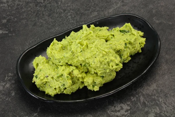 Saus Guacamole Alpukat Pedas Dengan Cabai — Stok Foto