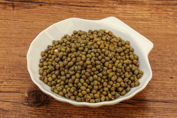 Cozinha Vegetariana Lentilha Verde Seca Para Cozinhar — Fotografia de Stock