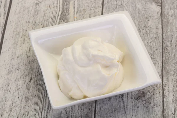 Dairy Product Sour Cream Bowl — Stock Photo, Image