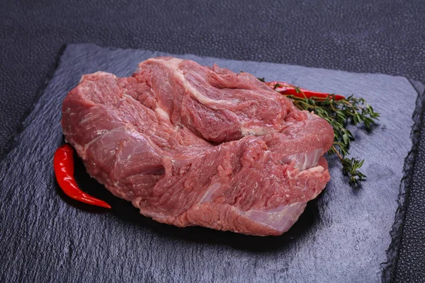 Pedaço Carne Vaca Para Cozinhar — Fotografia de Stock