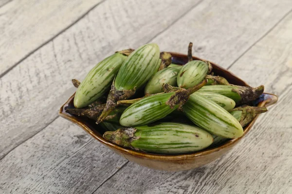Green Asian Eggplant Bowl — Stock Photo, Image