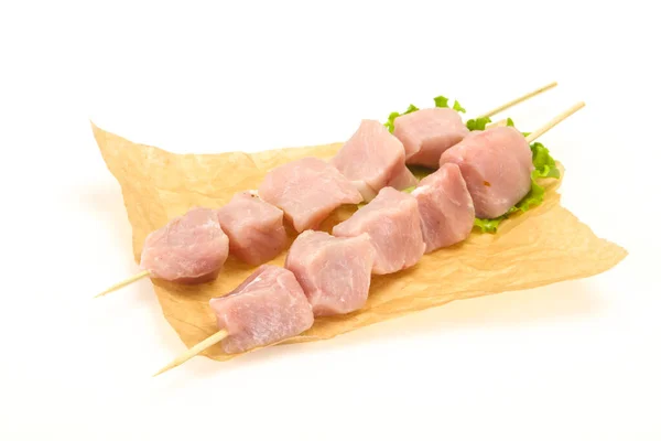 Rohe Schweinefleischspieße Bereit Für Den Grill — Stockfoto