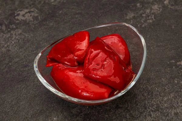 Ψημένο Κόκκινο Πιπέρι Στο Λάδι — Φωτογραφία Αρχείου