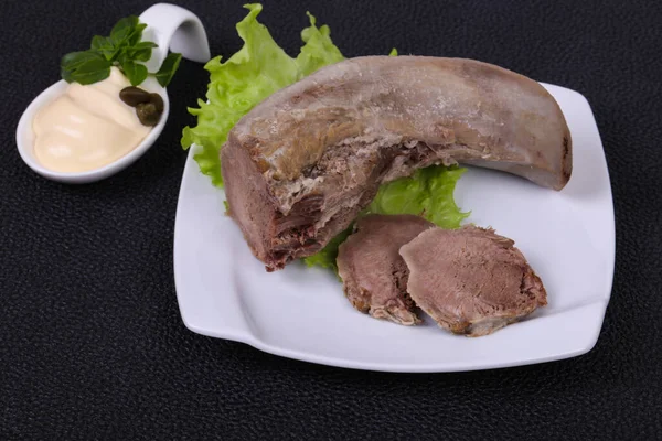 Gurmet Cerdo Lengua Bocadillo Aperitivo — Foto de Stock