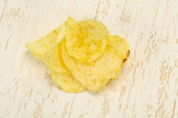 Natürliche Yuong Kartoffeln Gesalzen Chips Haufen — Stockfoto