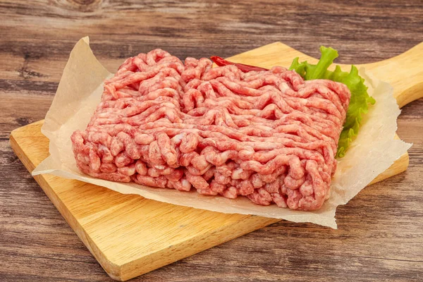 Mięso Mielone Wieprzowina Wołowina Gotowania — Zdjęcie stockowe