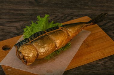 Tütsülenmiş lezzetli uskumru balığı.