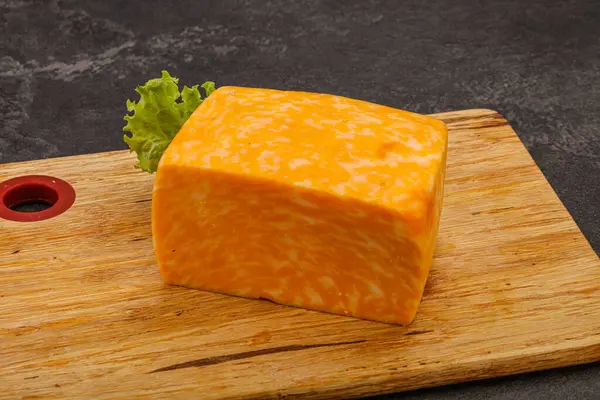 Milchprodukte Marmor Käse Ziegel Über Bord — Stockfoto