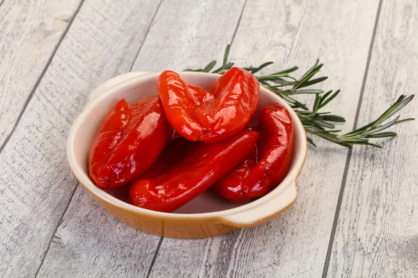 Pickled Red Bell Pepper Oil — Stock Photo, Image