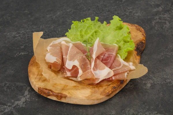 Snack Italiano Carne Cerdo Prosciutto Bordo — Foto de Stock