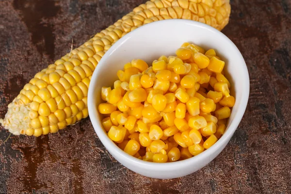 Sweet Young Corn Seeds Bowl — Stock Photo, Image