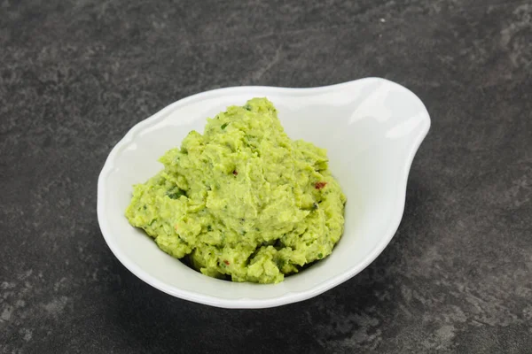 Saus Guacamole Alpukat Pedas Dengan Cabai — Stok Foto