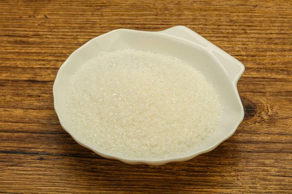 Zucchero Dolce Bianco Nella Ciotola — Foto Stock
