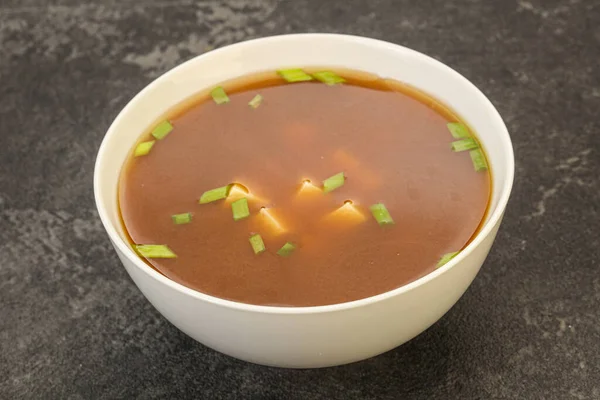Japanese Tradtitional Miso Soup Tofu Cheese — Stok Foto