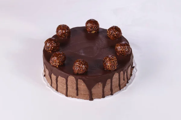 Delicous Cake Chocolate Con Crema —  Fotos de Stock