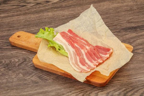 Bacon Porc Tranché Cru Pour Rôti — Photo