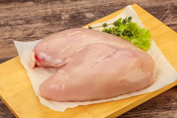 Сырая Куриная Грудка Приготовления Пищи — стоковое фото