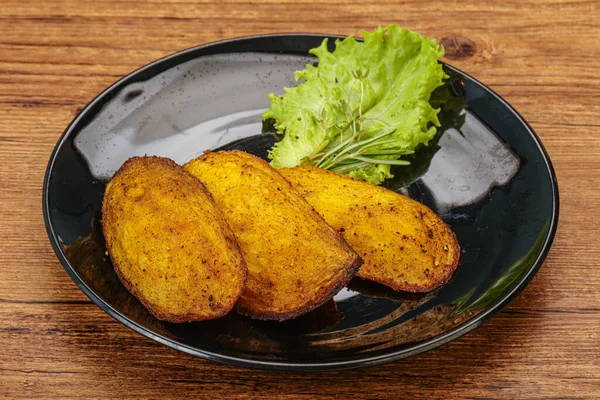 Patata Horno Con Hierbas Especias Servidas Romero — Foto de Stock