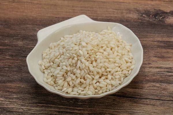 Arroz Arborio Italiano Cru Para Risotto — Fotografia de Stock