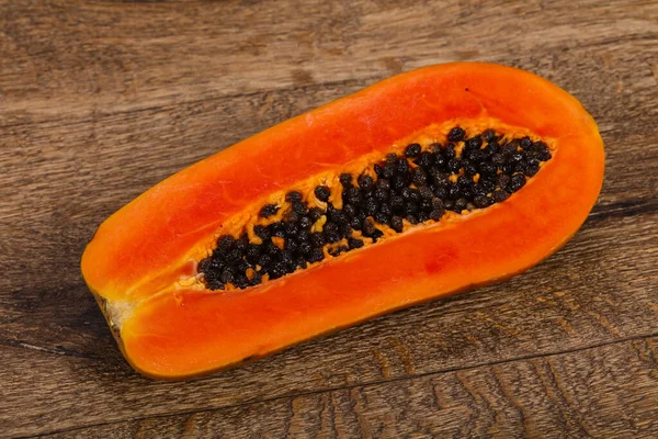 Savoureux Fruit Mûr Délicat Papaye Tranchée — Photo