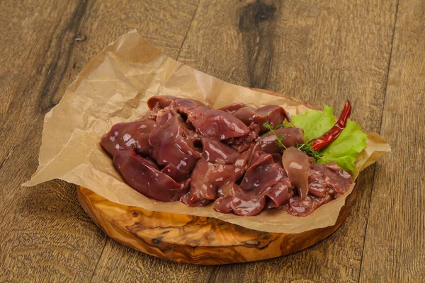 Raw Chicken Liver Ready Cooking Roast — Stock Photo, Image