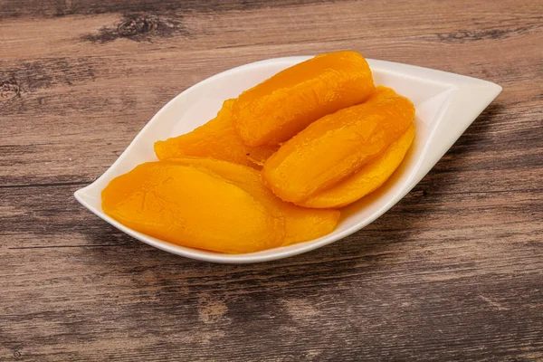 Dulces Rebanadas Delicadas Mango Jarabe — Foto de Stock