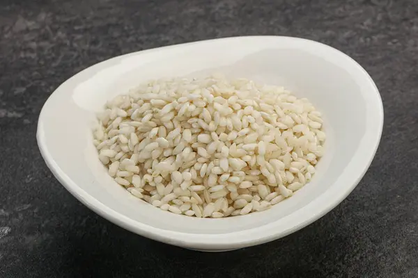 Arroz Arborio Italiano Cru Para Risotto — Fotografia de Stock