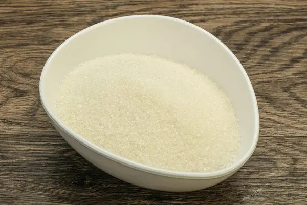 Zucchero Dolce Bianco Nella Ciotola — Foto Stock
