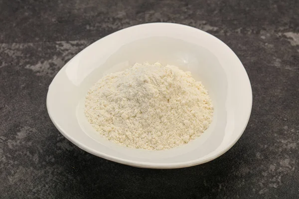 Wheat Flour Heap Bowl Cooking — Stock Photo, Image