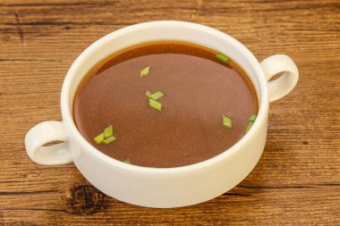 Japon geleneksel soya peynirli Miso çorbası.