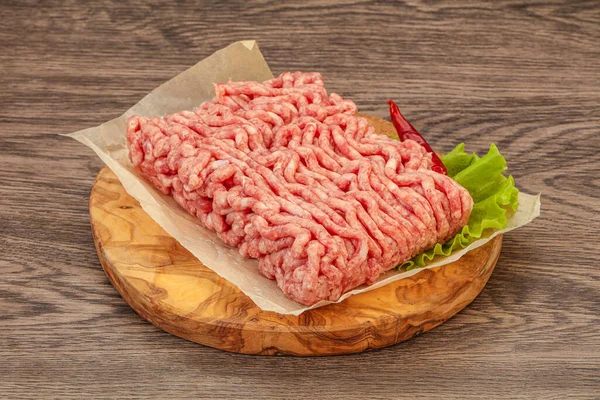 Carne Picada Carne Porco Carne Bovino Para Cozinhar — Fotografia de Stock