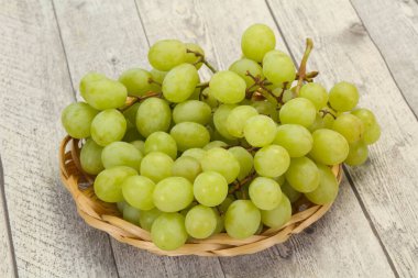 Olgun taze yeşil üzüm dalı