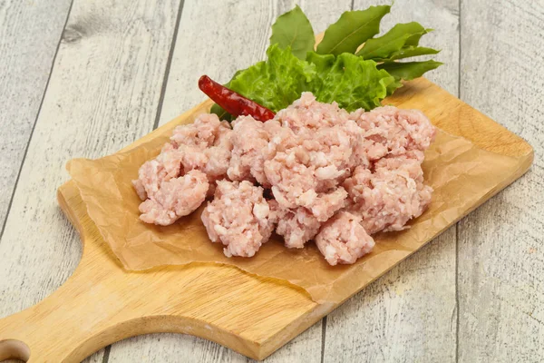 Hausgemachtes Schweinehackfleisch Zum Kochen Bereit — Stockfoto