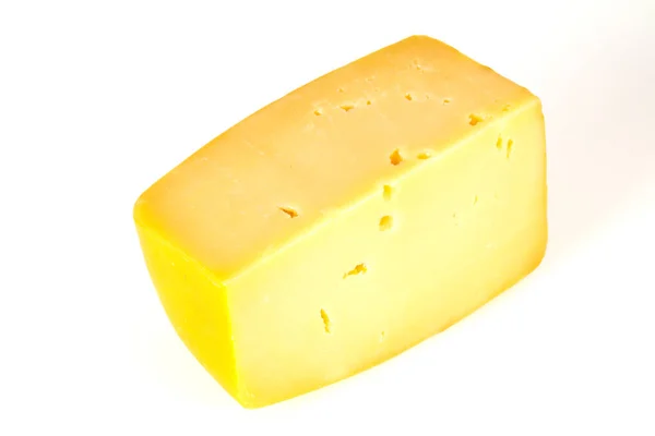 瑞士硬黄色美味奶酪砖 — 图库照片