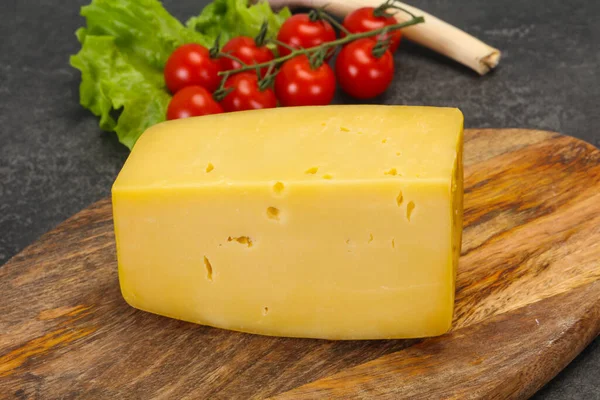 Swiss Hard Yellow Tasty Cheese Brick — Stock Photo, Image