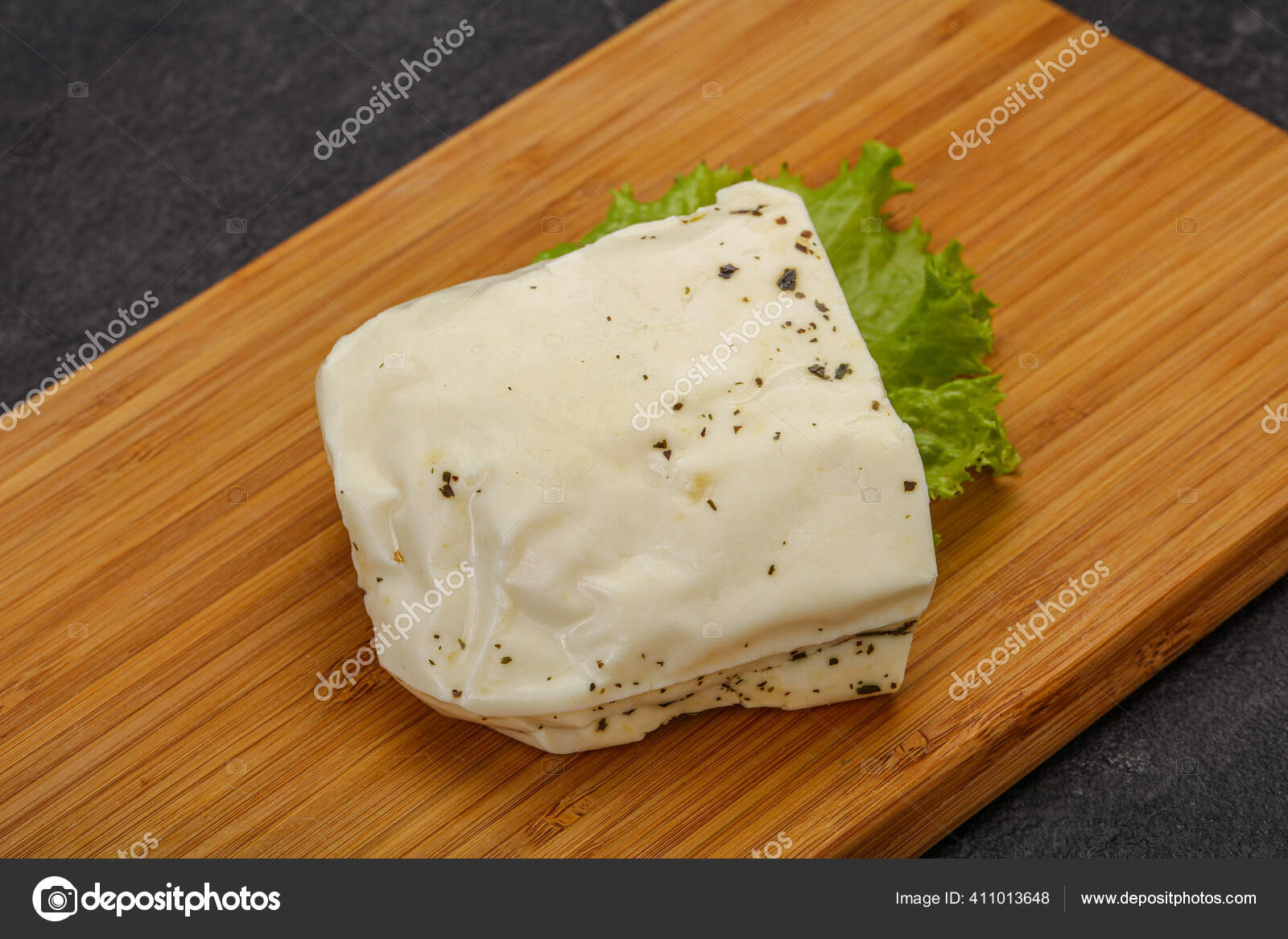 Greek Halloumi Cheese Mint Grill Stock Photo by ©AndreySt 411013648