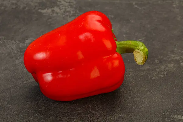 Red Bell Pepper Érett Lédús Friss — Stock Fotó