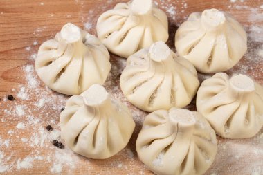 Gürcistan çiğ Khinkali eti