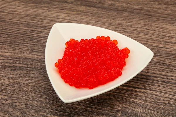 Luxury Red Salmon Caviar Bowl — Stock Photo, Image