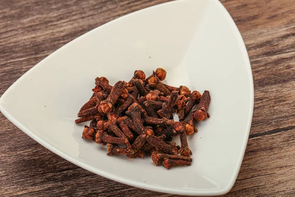 Aroma Cuisine Dry Clove Seeds Bowl — Stock Photo, Image