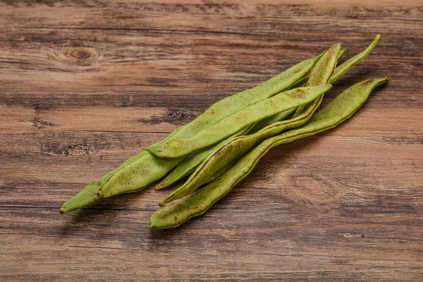 Veganistische Keuken Groene Bonenhoop Koken — Stockfoto