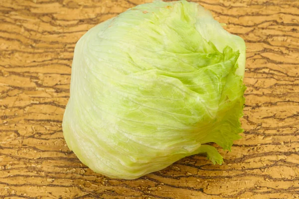 Fresh Ripe Green Iceberg Salad Ready Cooking — Stock Photo, Image