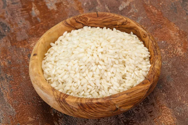 Arroz Arborio Cru Para Risoto Italiano — Fotografia de Stock