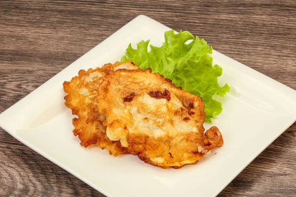 Peixe Assado Bacalhau Pão — Fotografia de Stock