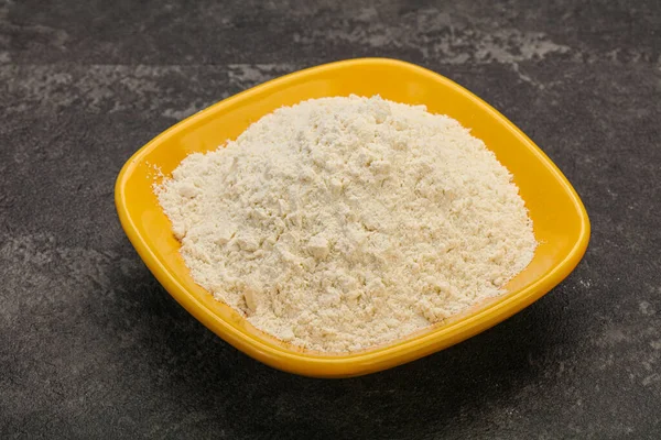 Wheat Flour Heap Bowl Cooking — Stock Photo, Image