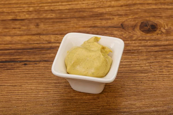 Dijon Mustard Dip Sauce Bowl — Stock Photo, Image